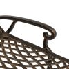 193*64.5*93cm Backrest Adjustable Courtyard Cast Aluminum Lying Bed Bronze