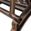193*64.5*93cm Backrest Adjustable Courtyard Cast Aluminum Lying Bed Bronze