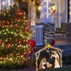 LED Lighted Nativity Scene Christmas Decoration Ornament for Lawn, Yard, Patio