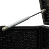 Patio Storage Box Poly Rattan 78.7"x19.6"x23.6" Black