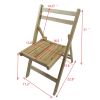Furniture Slatted Wood Folding Special Event Chair - Wood, Set of 4, FOLDING CHAIR, FOLDABLE STYLE