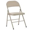 6pcs Elegant Foldable Iron & PVC Chairs for Convention & Exhibition Light Brown