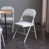 4pcs Elegant Foldable Iron & PVC Chairs for Convention & Exhibition White