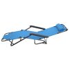202 Portable Dual Purposes Extendable Folding Reclining Chair Blue
