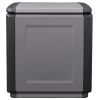 Patio Storage Box 21.3"x20.9"x22.4" 34.3 gal Dark Gray and Black