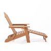 TALE Folding Adirondack Chair with Pullout Ottoman with Cup Holder, Oaversized, Poly Lumber, for Patio Deck Garden, Backyard Furniture