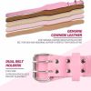 Weight Lifting Belt, Leather Weight Lifting Belt for Men and Women with 4 inch Padded Lumbar Support Belt for Weightlifting Deadlift, Cross Training