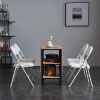 4pcs Elegant Foldable Iron & PVC Chairs for Convention & Exhibition White