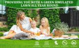 3FTX5FT Outdoor Artificial Grass Runner Rug, Thick Realistic Fake Grass Roll Decor Patio Balcony Garden Lawn, Dog Pets Turf Drain Mat