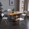 4pcs Elegant Foldable Iron & PVC Chairs for Convention & Exhibition White