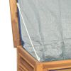 Patio Storage Box with Bag 59.1"x19.7"x20.9" Solid Wood Teak