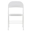 4pcs Elegant Foldable Iron & PVC Chairs for Convention & Exhibition White
