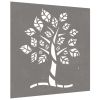 Patio Wall Decoration 21.7"x21.7" Corten Steel Tree Design