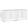 Patio Storage Box with Bag 59.1"x19.7"x20.9" Solid Wood Teak
