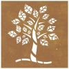 Patio Wall Decoration 21.7"x21.7" Corten Steel Tree Design