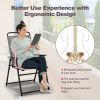 Outdoor Folding Sling Chairs Set of 4 with Armrest and Backrest