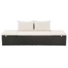 Patio Bed Black 76.8"x23.6" Poly Rattan