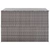 Patio Storage Box Gray 59.1"x39.4"x39.4" Poly Rattan