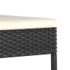 Patio Dining Chairs 4 pcs Poly Rattan Black