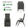 Outdoor Folding Lounge Chair with 7 Adjustable Backrest and Footrest Positions