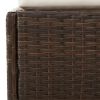 Garden Bed Brown 43.3"x78.7" Poly Rattan