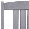 Patio Chairs 4 pcs Solid Acacia Wood Gray