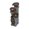 32.8" H 4-Tier Modern Outdoor Water Fountain - LED Lighted Indoor Outdoor Garden Fountains and Waterfalls for Garden, Patio, Backyard, Deck