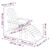 Patio Adirondack Chair with Footstool & Table HDPE Anthracite