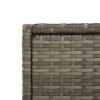 Patio Storage Cabinet Gray 21.7"x21.7"x43.7" Poly Rattan
