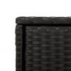 Patio Storage Cabinet Black 41.3"x21.7"x44.5" Poly Rattan