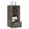 Patio Storage Cabinet Gray 19.7"x21.7"x45.3" Poly Rattan