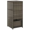 Patio Storage Cabinet Gray 19.7"x21.7"x45.3" Poly Rattan