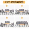 4 Piece Outdoor Patio Lounge Conversation Set