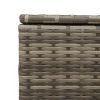 Garden Storage Box with Wheels Gray 50.2 Gal Poly Rattan