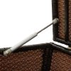 Patio Storage Box Poly Rattan 78.7"x19.6"x23.6" Brown