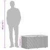 Patio Storage Box Gray 43.3"x19.7"x21.3" Poly Rattan Acacia Wood
