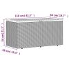 Patio Storage Box Gray 43.3"x19.7"x21.3" Poly Rattan Acacia Wood
