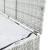 Patio Storage Box Light Gray 59.1"x39.4"x39.4" Poly Rattan