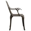 Patio Chairs 4 pcs Cast Aluminum Bronze