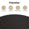 Patio Chair with Cushions Black Poly Rattan