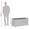 Garden Storage Box Brown 74.8 Gal Poly Rattan