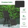 Outdoor Folding Lounge Chair with 7 Adjustable Backrest and Footrest Positions