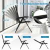 Outdoor Dining Chair with Soft Padded Seat and 7-Position Adjustable Backrest