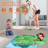 Golf Chipping Game,Golf Chipping Game Mat with Golf Mat, 20 Golf Balls, 6 Ground Stakes, Indoor Golf Game for Adults Kids, Golf Training Equipment