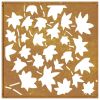 Patio Wall Decoration 21.7"x21.7" Corten Steel Maple Leaf Design