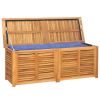 Patio Storage Box with Bag 59.1"x19.7"x20.9" Solid Wood Teak