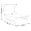 Patio Lounge Bed with Canopy 65"x79.9"x49.6" Solid Bent Wood Cream