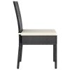 Patio Dining Chairs 4 pcs Poly Rattan Black