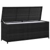 Patio Storage Box Black 59"x19.7"x23.6" Poly Rattan