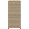 Patio Storage Cabinet Beige 21.7"x21.7"x43.7" Poly Rattan